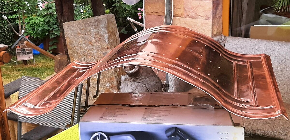 STŘÍŠKA NA KOMÍN MĚĎ, NAPOLEON 50x50cm - 10