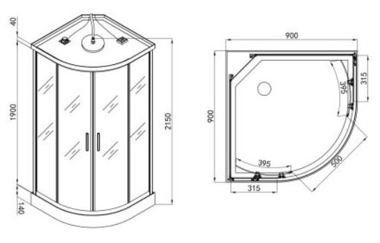 Prodám sprchový box s párou 90x90 cm - 10