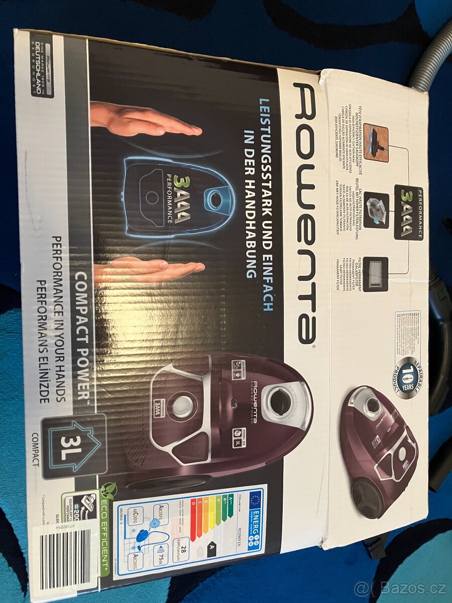 Vysavač Rowenta Compact Power RO3969 EA, fialový, nový - 10