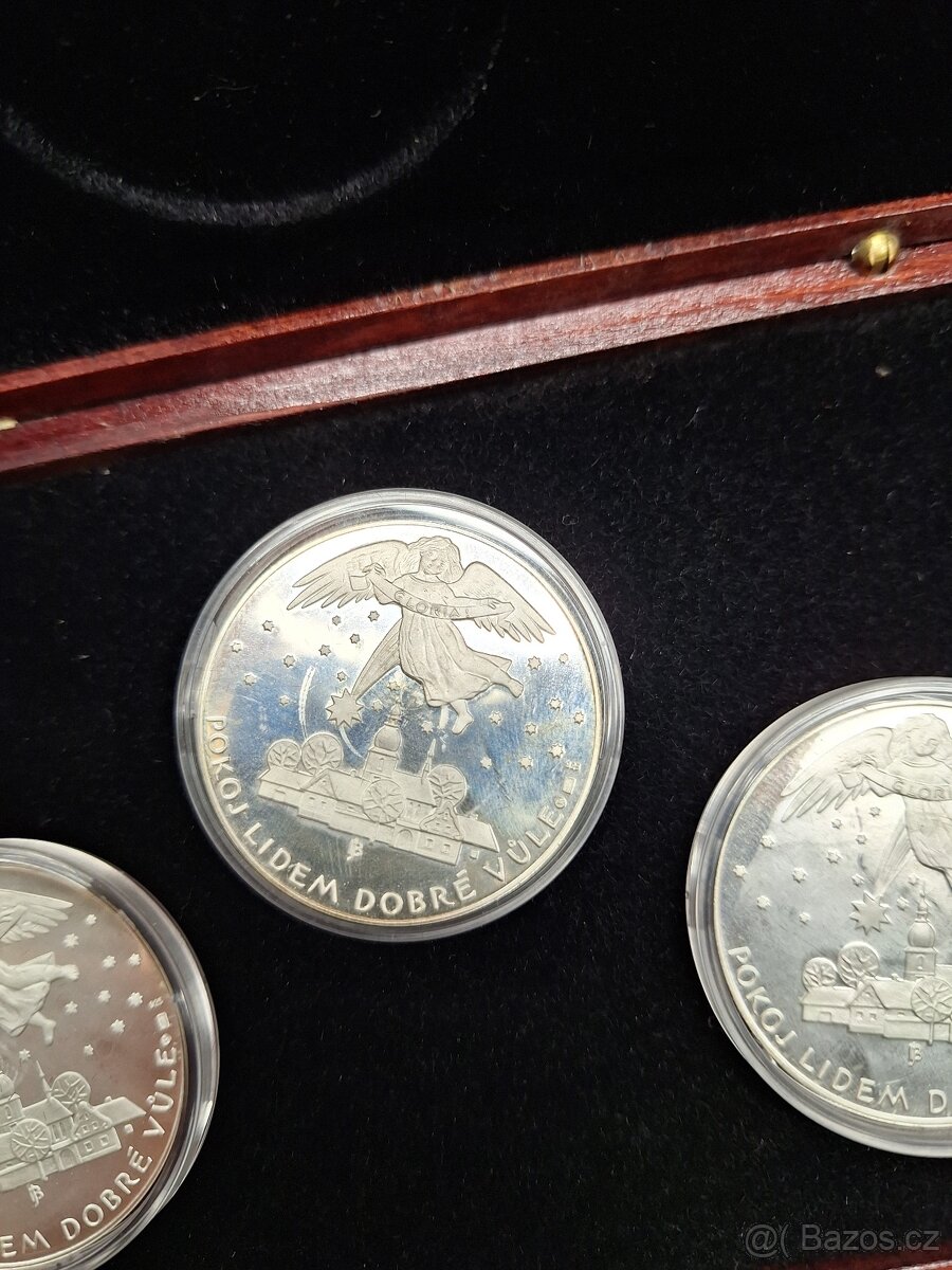 Stříbrné mince medaile klaneni tri kralu - 10