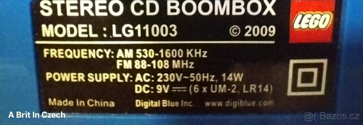 Lego CD/Radio Boombox - 10