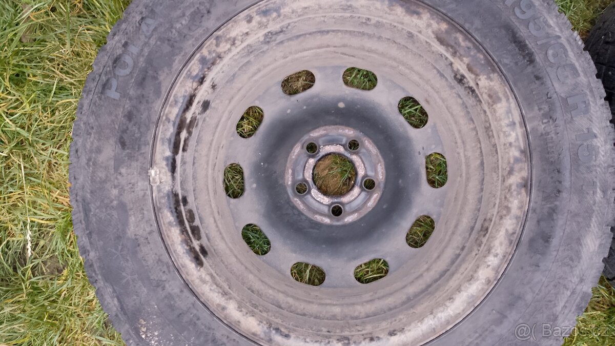 4x ORIGINÁLNÍ ocelové disky 5x100 R15 6J ET38 – VW/Škoda (TO - 10