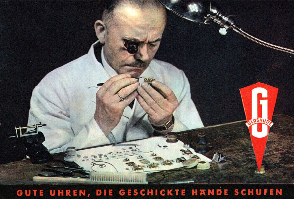 Německé hodinky GUB GLASHÜTTE Q1 A.Lange&Söhne cal.28 + box - 10