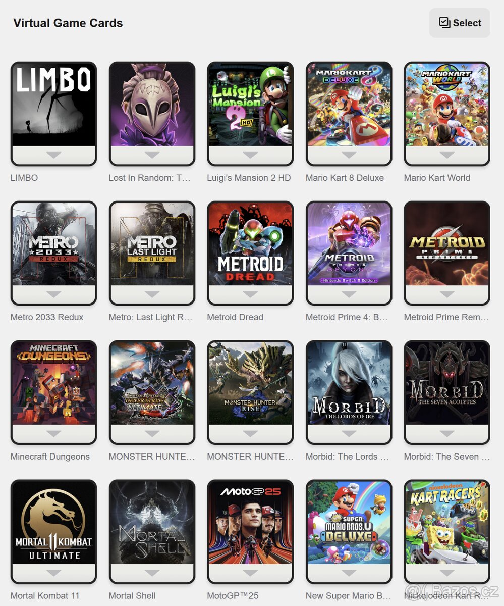 Switch 2 +1TB SD, Pro Controller, účet - 180 her - 10