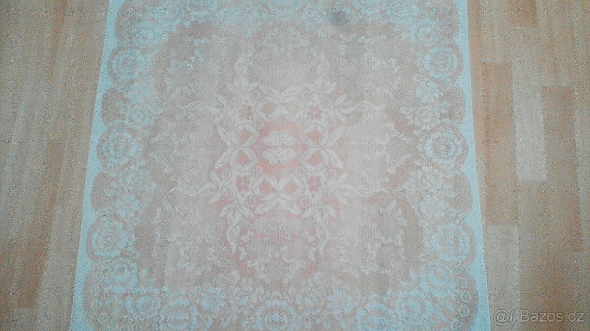 Vintage : malé ubrusy-damašek, krajka - 10