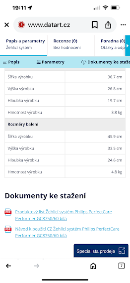 Prodám napařovací stanici Philips - 10