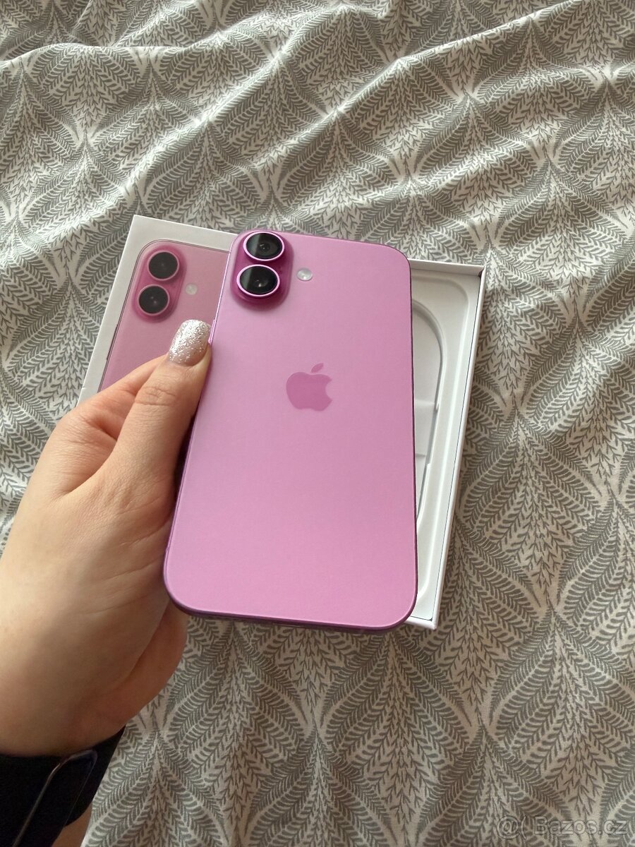 Prodám iPhone 16, růžový 256gb - 10