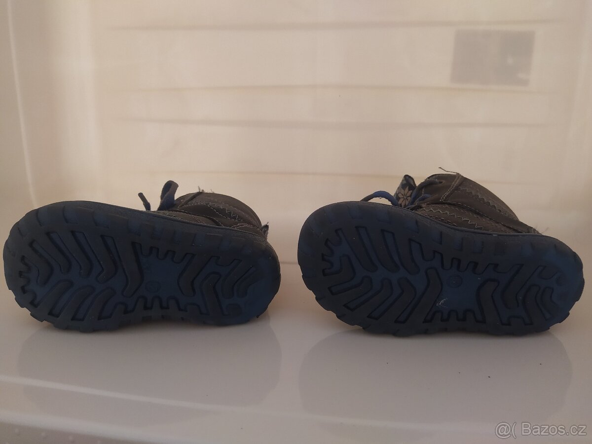 BOTY16_Kožené zimní boty dětské vel. 21 - 10