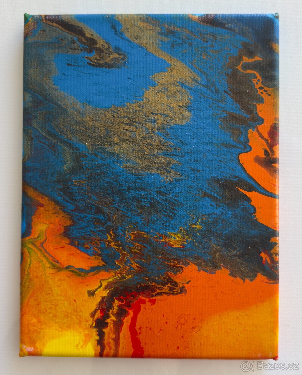 Akrylové obrazy - tekuté emoce - 10