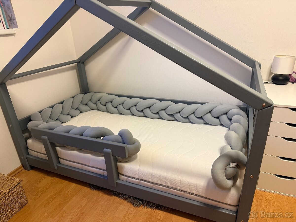 Dětská postel domeček LUCKY s bočnicí - 10