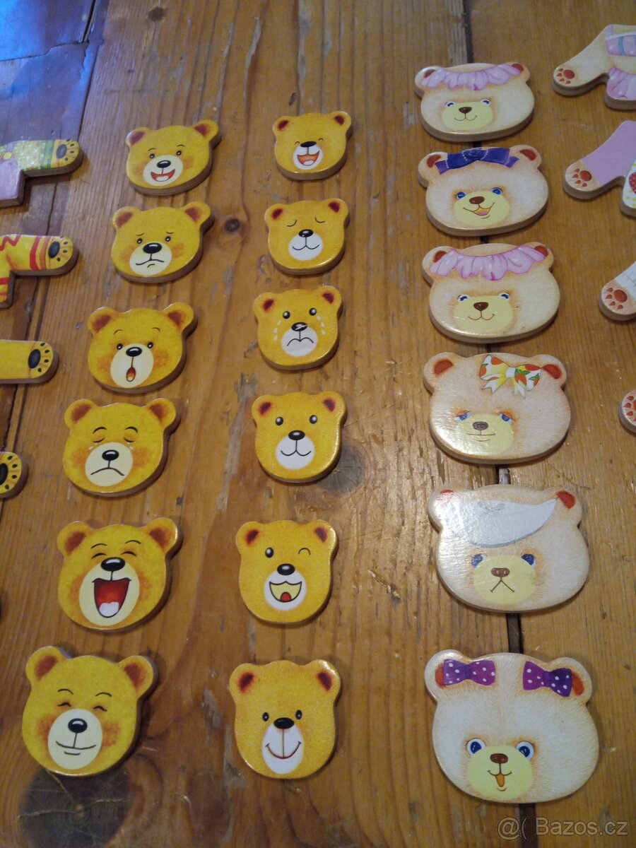 hračky, dřevěné, motorické, emoce pro malé děti - 10