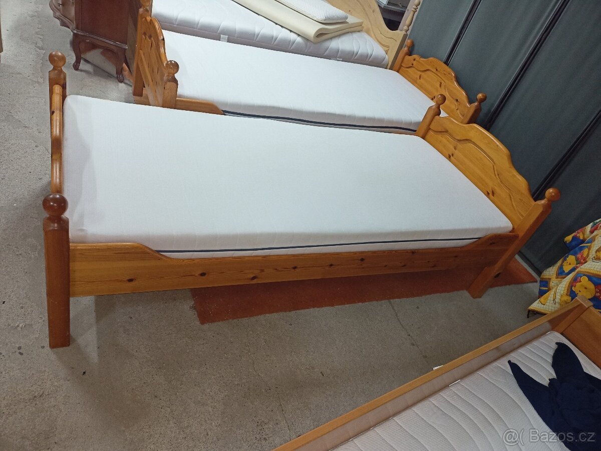Prodám 2 x hezké postele z masivu 90 x 200 cm - 10