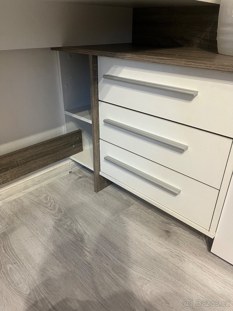 Obývací stěna, postel, noční stolek, komoda, stůl - 10