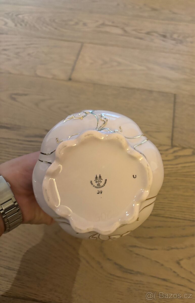 Růžový porcelán s pomněnkami-HC Chodov sada - 10