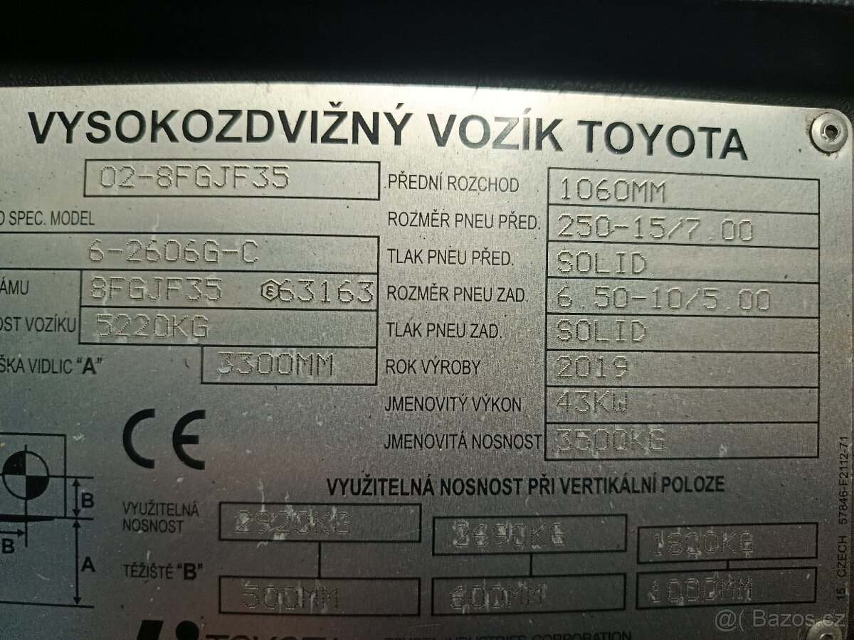 Vysokozdvižný vozík Toyota tonero 35 LPG - 10