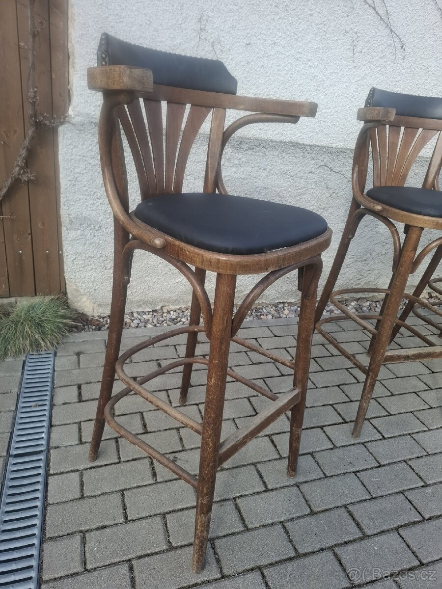 12x stare barové židle - 10