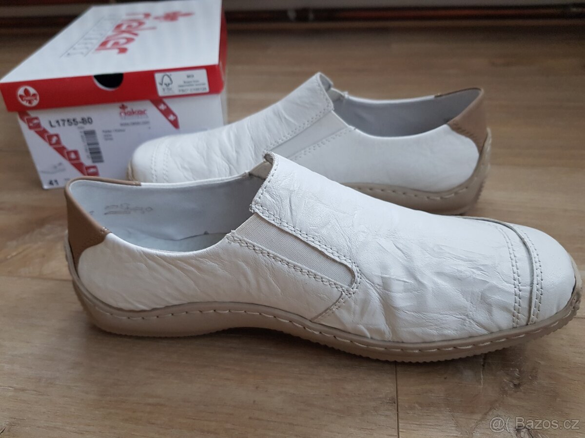 Bílé polobotky Rieker vel. 41 - 10