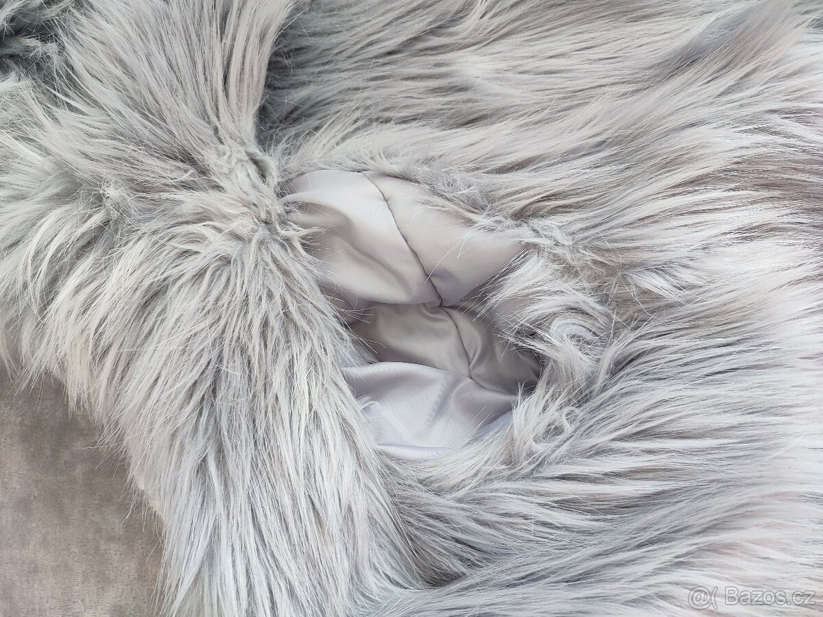 Riflová bunda s kožichem - 10