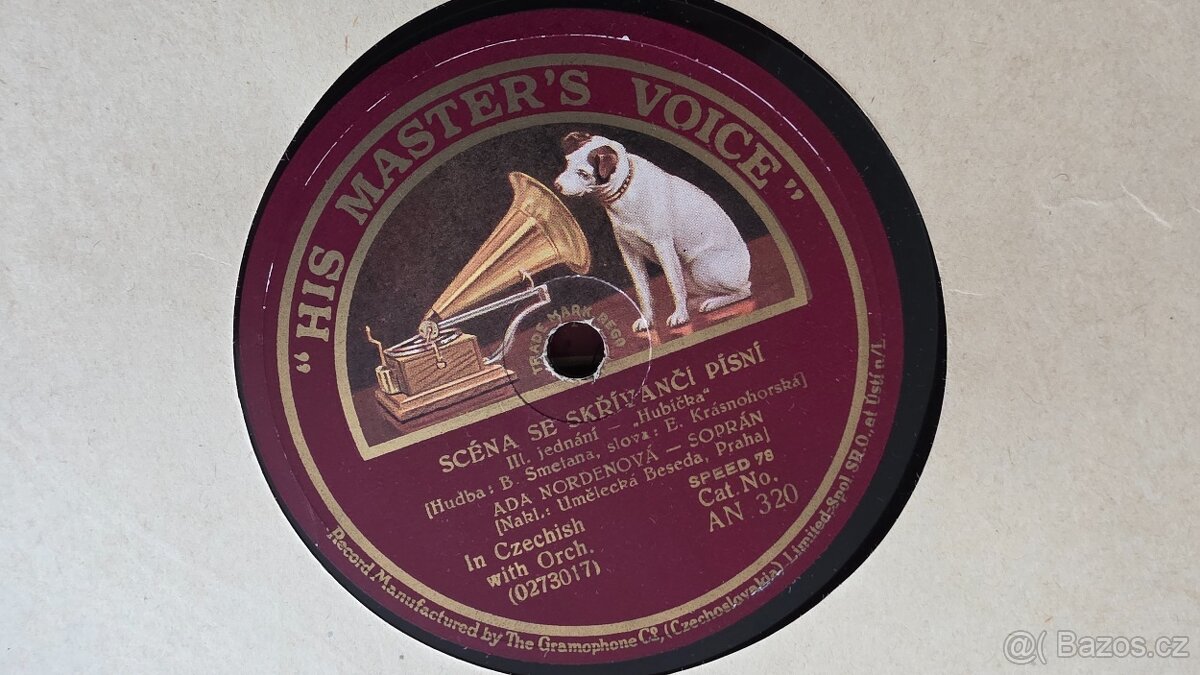 Staré šelakové desky platne LP 78 His Masters Voice - 10