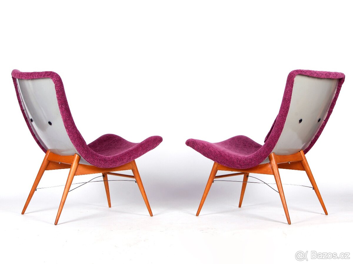 Designová skeletová retro křesla M. Navrátil - 10