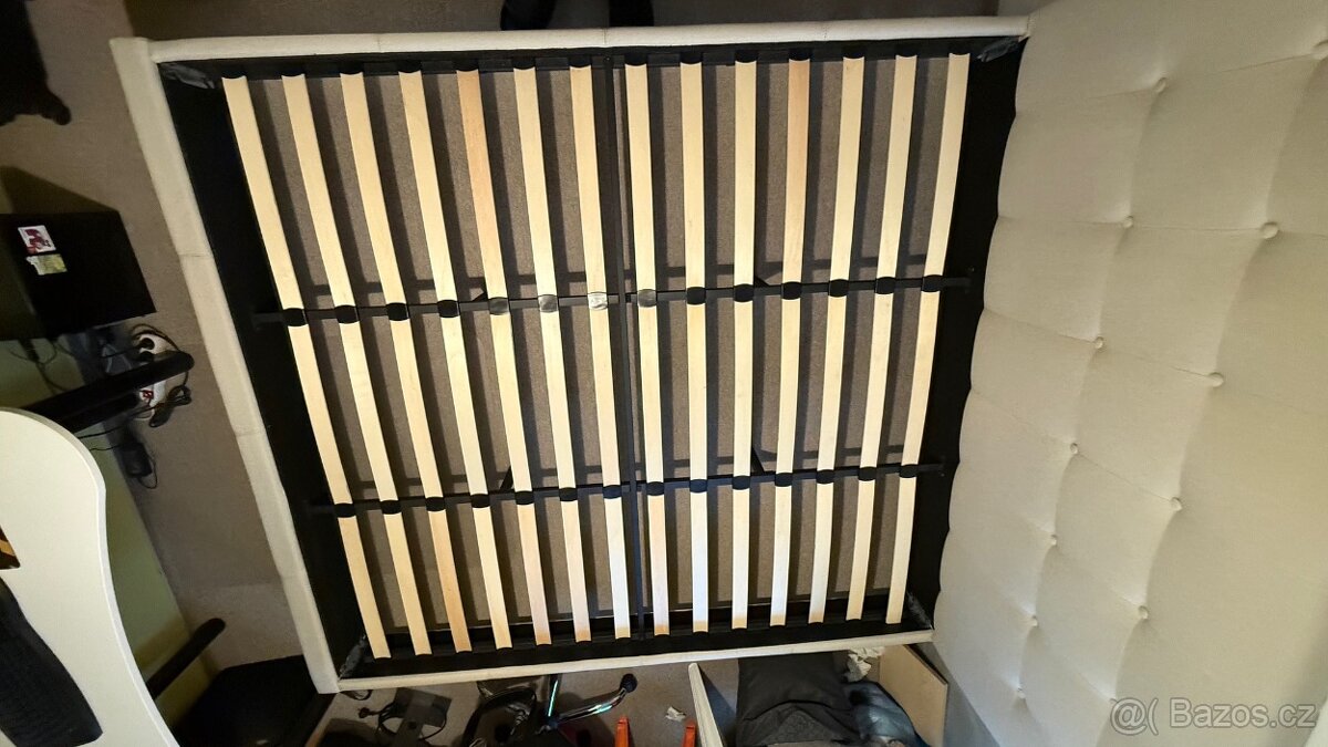 Čalouněná postel MARIKA 180x200, béžová - 10