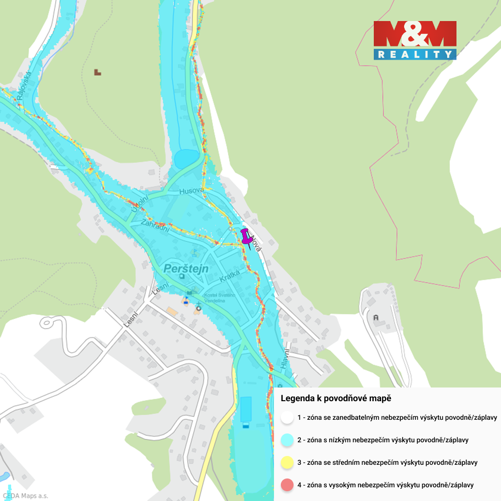 Prodej pozemku k bydlení, 876 m², Perštejn, ul. Nová - 10