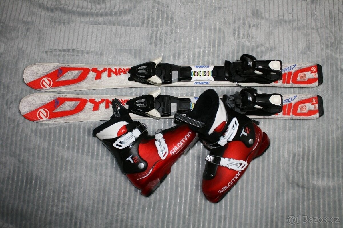 detské lyže dynamic 90 cm , lyžaky - 10