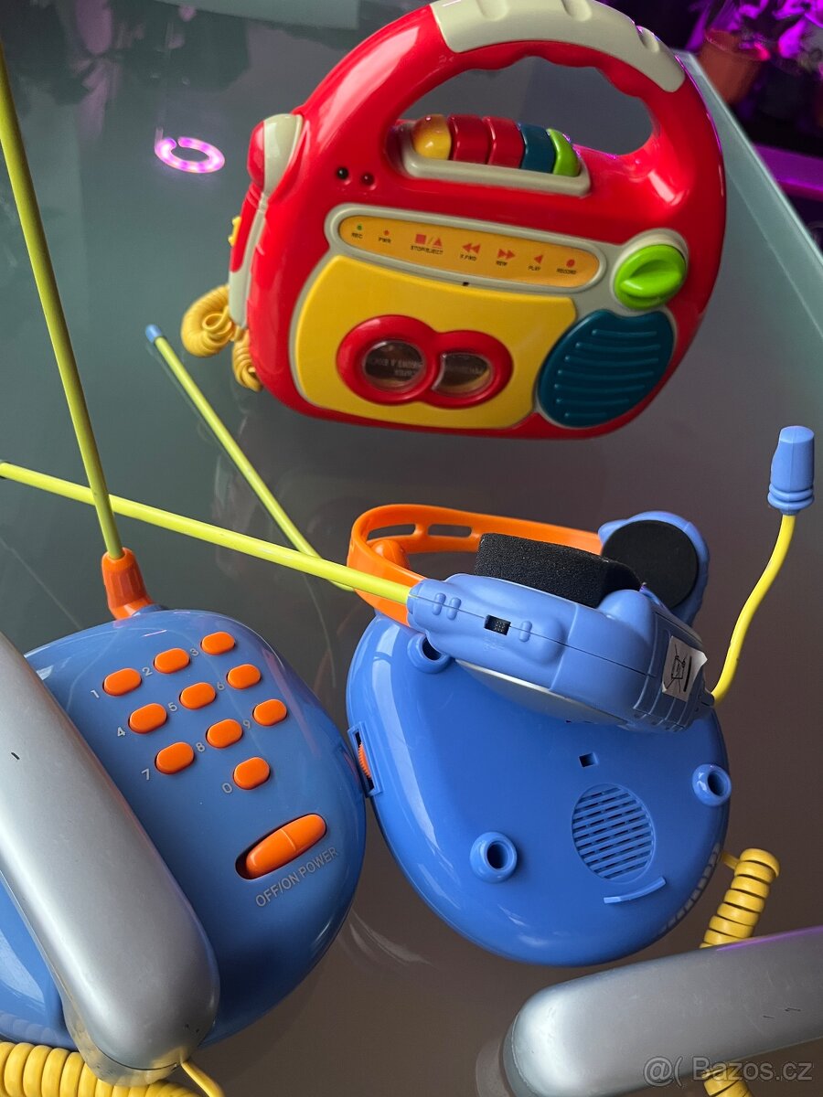 Dětský telefonní set + kazetový přehrávač s mikrofonem - 10