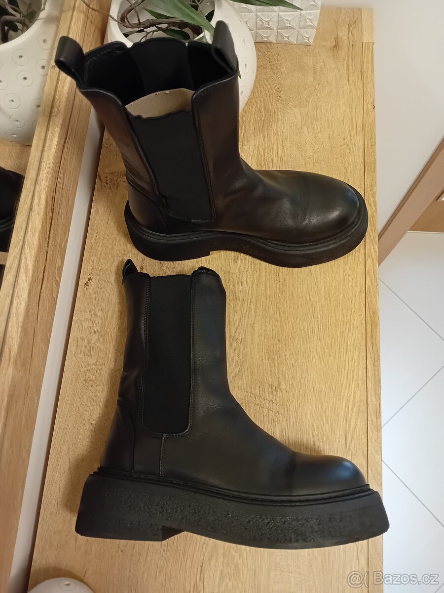 Badura dámské chelsea polokozačky vel. 39 kožené - 10