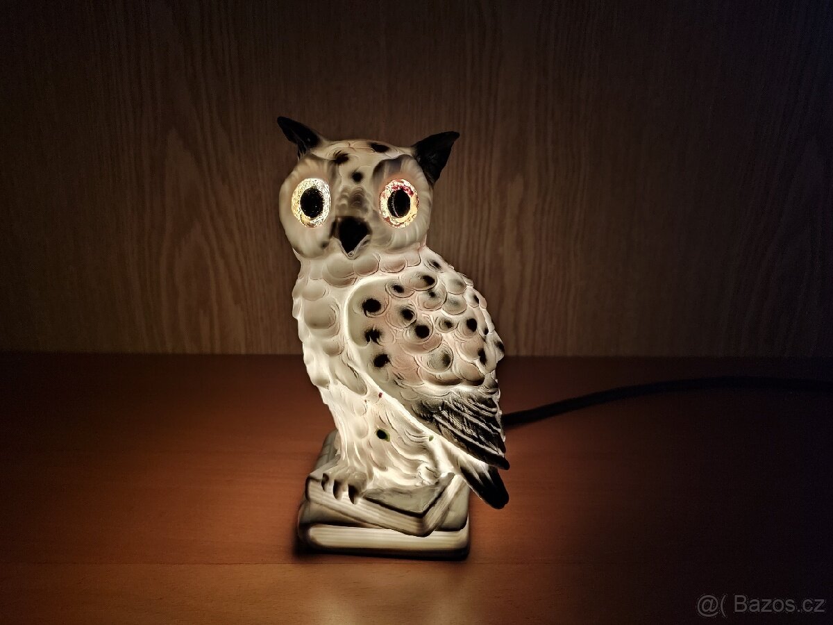 STAROŽITNÁ PORCELÁNOVÁ NOČNÍ LAMPIČKA. - 10