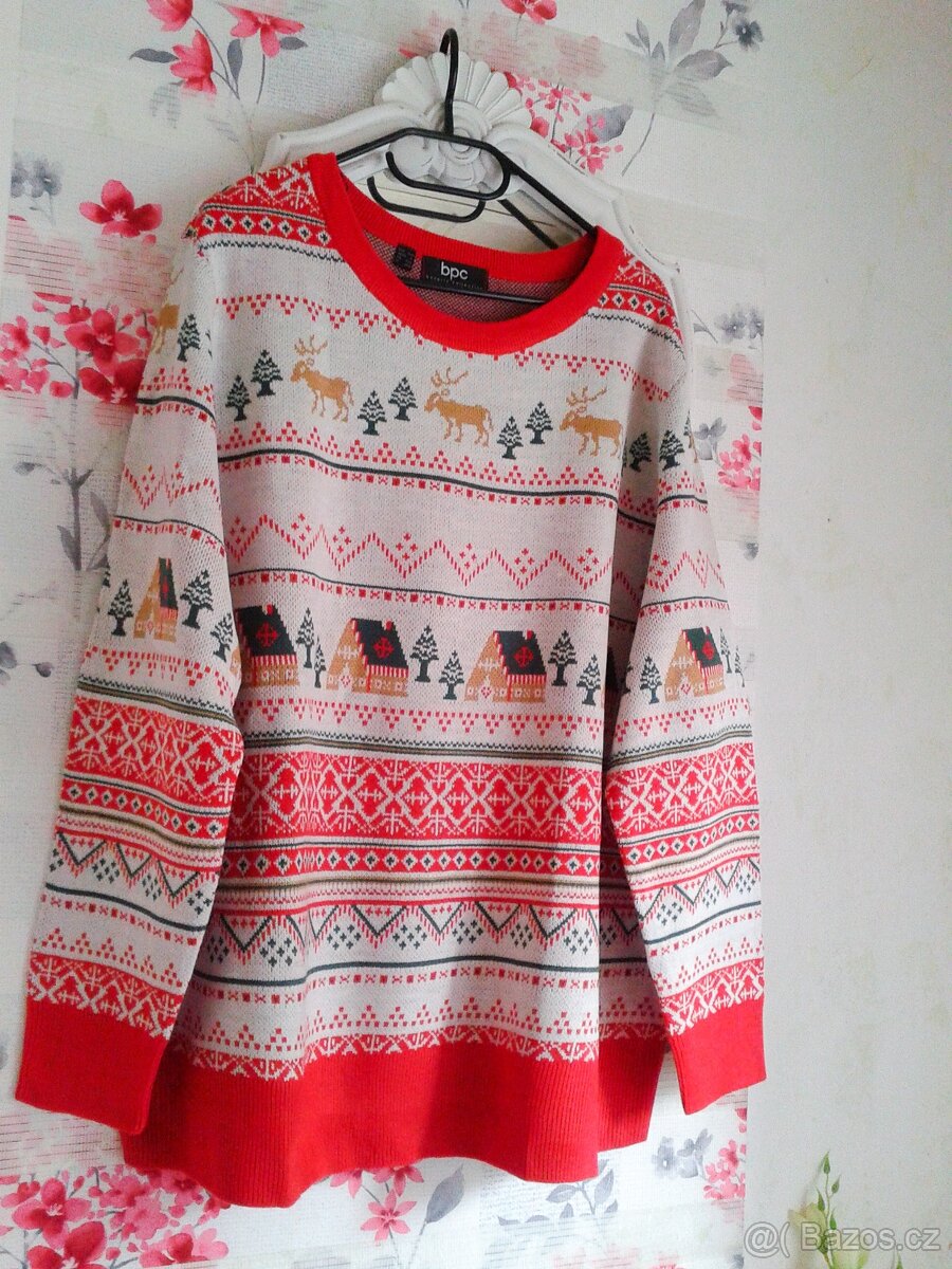 Teplý a krásný zimní svetr 48/50 - 10