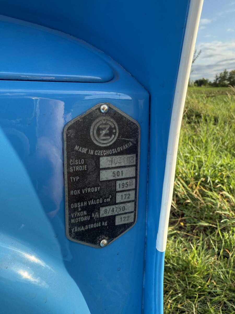 Motocykl ČZ 175 typ 501 - po renovaci - TOP STAV - 10