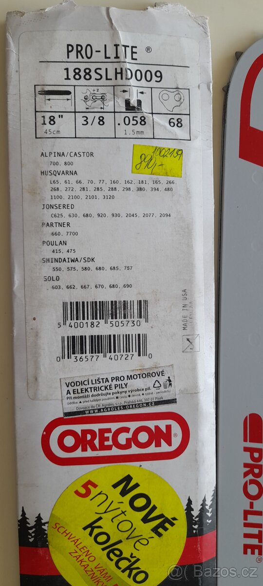 NOVÉ ŘETĚZY K MOTOROVÝM A ELEKTRICKÝM PILÁM, ŘETEZOVÁ LIŠTA. - 10