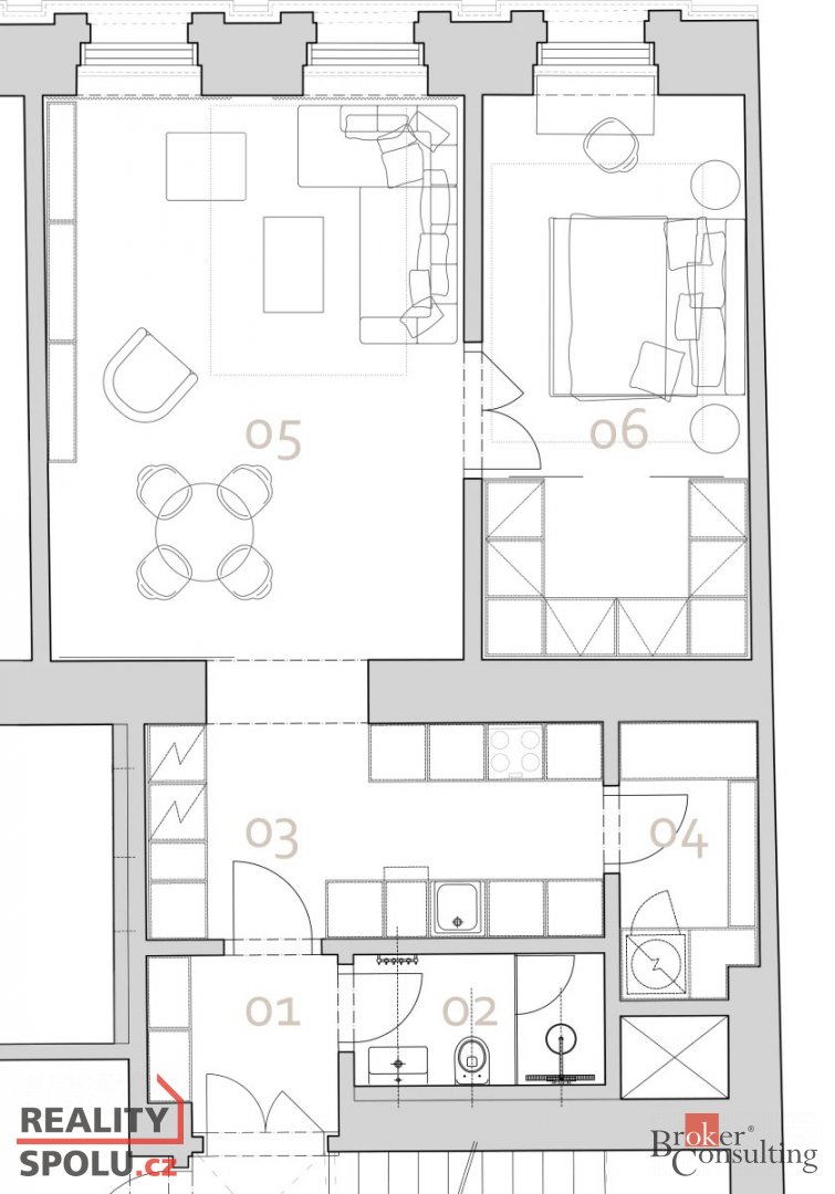 Prodej, byty/3+1, 73.5 m2, Pobřežní 285/22, Karlín, 18600 Pr - 10