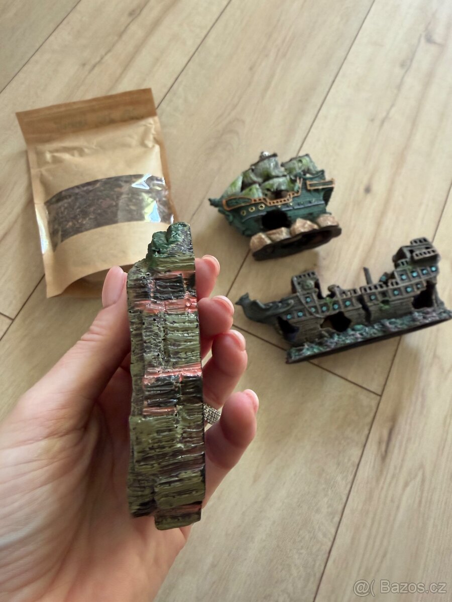 dekorace akvarium terarium + substrat - 10