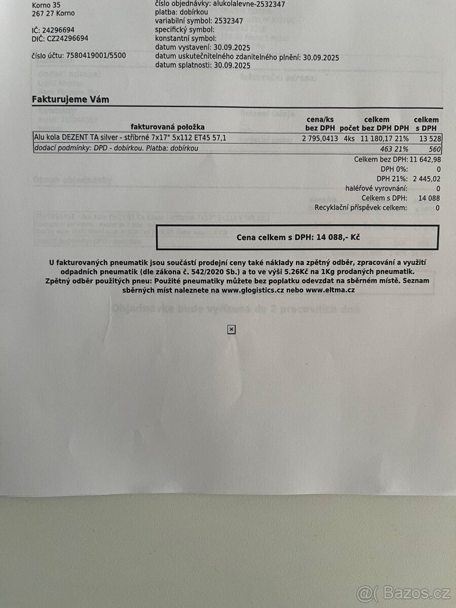 Alu kola 7Jx17xET45 (215/55/R17) - 10