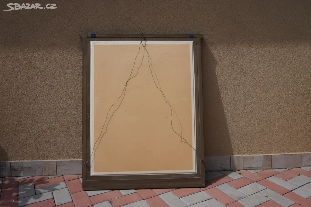 Krásný veliký starožitný malovaný obraz originál - 10