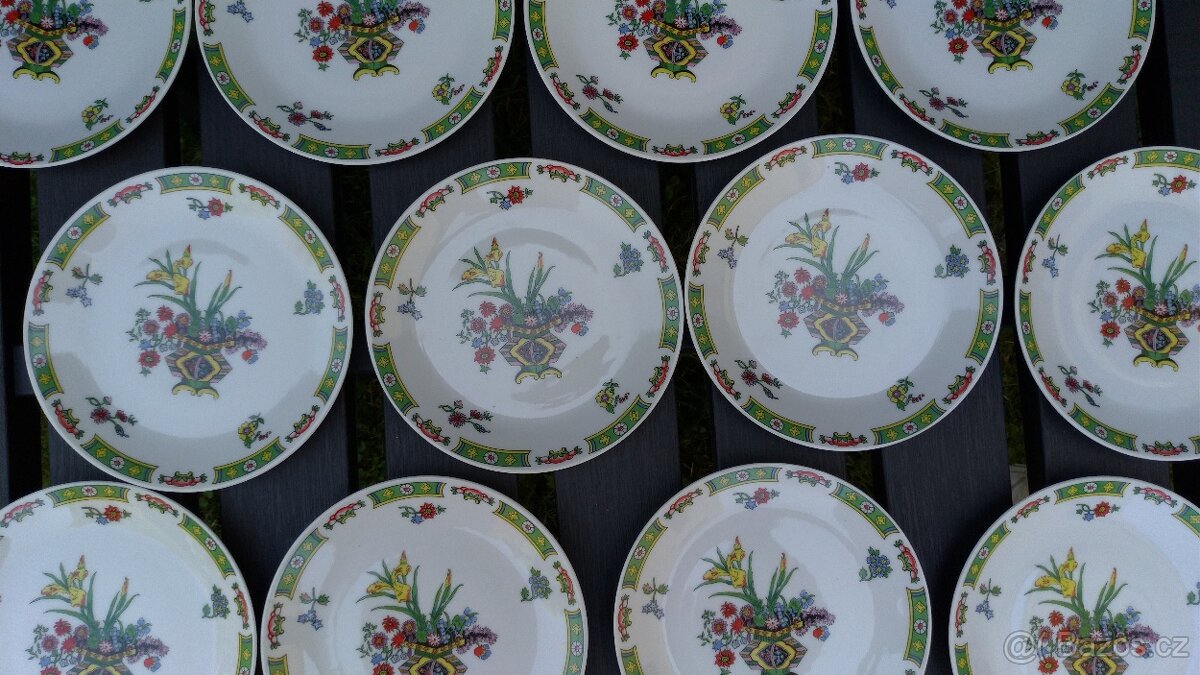 Dezertní retro talíře folklor EPIAG D.F. Carlsbad - 10