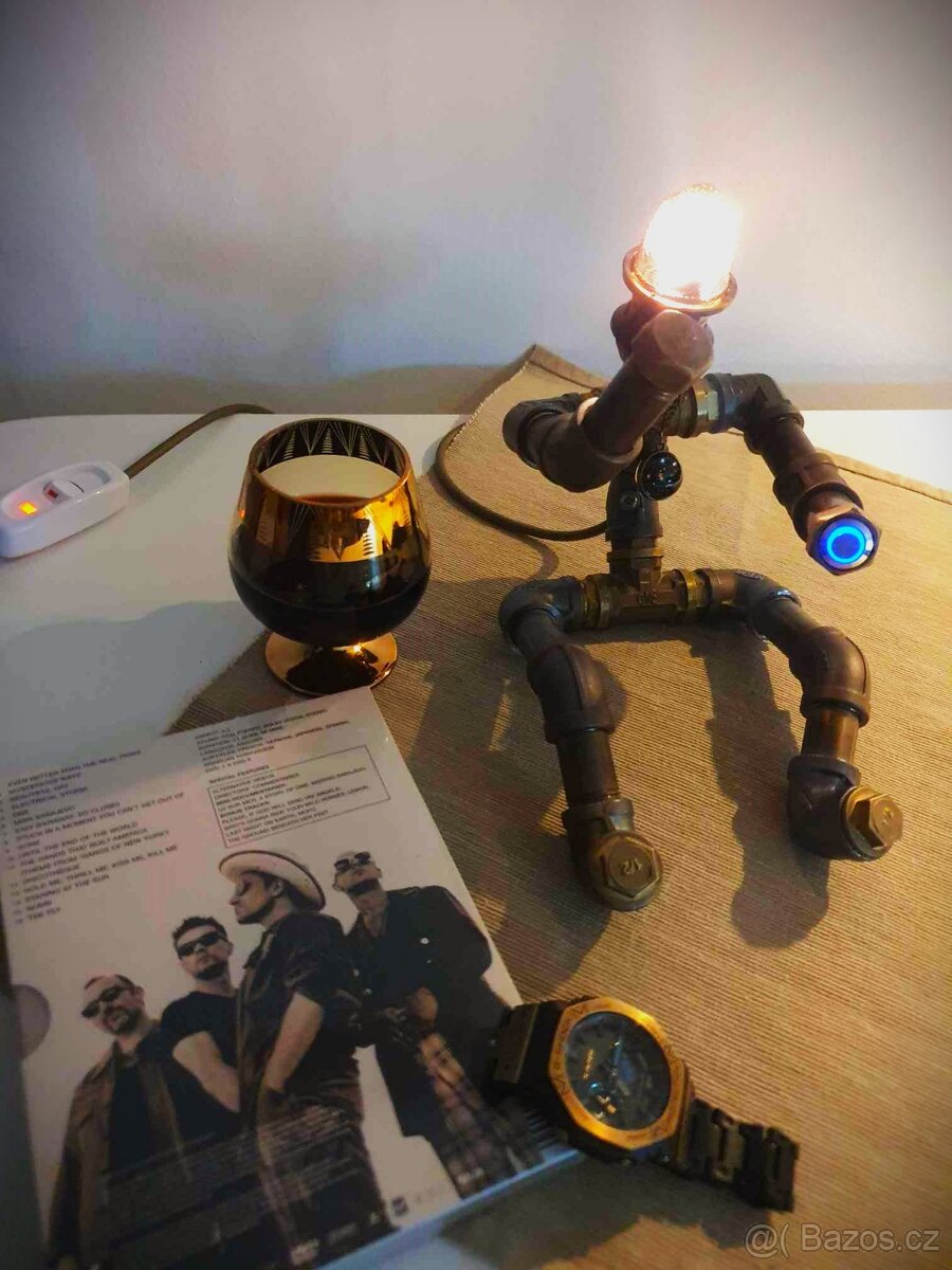 stolní noční lampa retro industrial stolní noční dekorace - 10