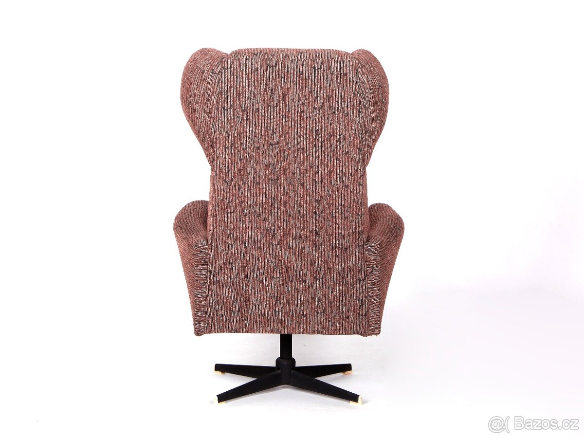 Otočné retro křeslo " Ušák ", TOP stav. - 10