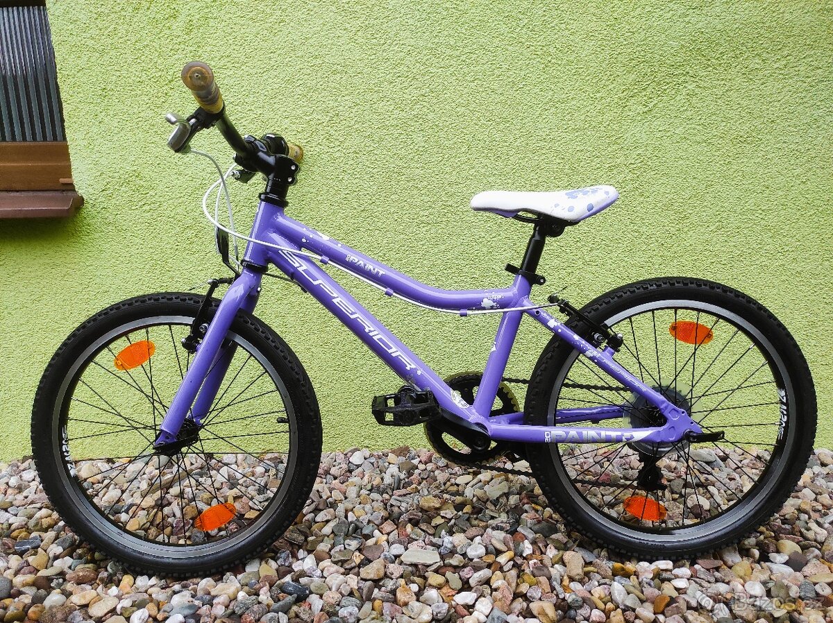 Značkové dětské kolo Superior 20" (fialová) - 10