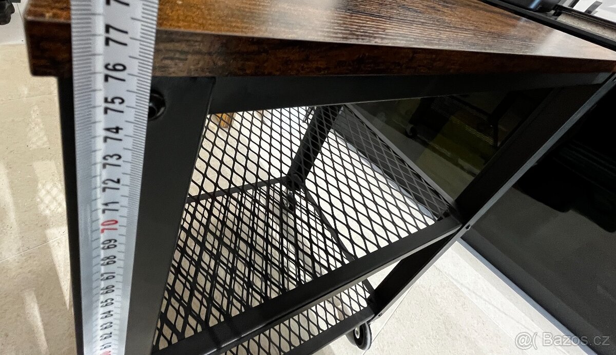 Stolek odkládací na nožkách hnědá/černá - 10