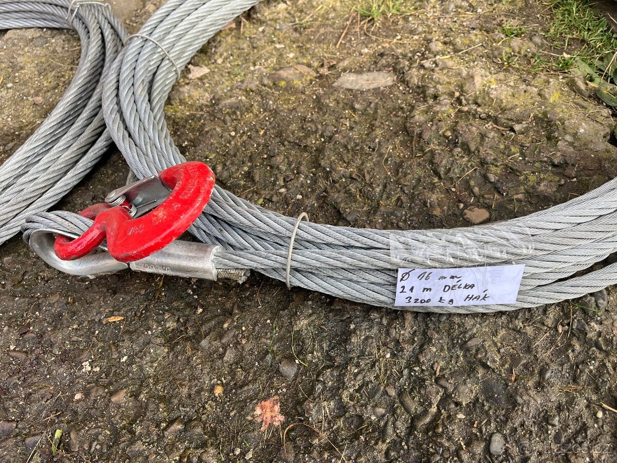 Ocelová lana s hákem - 10