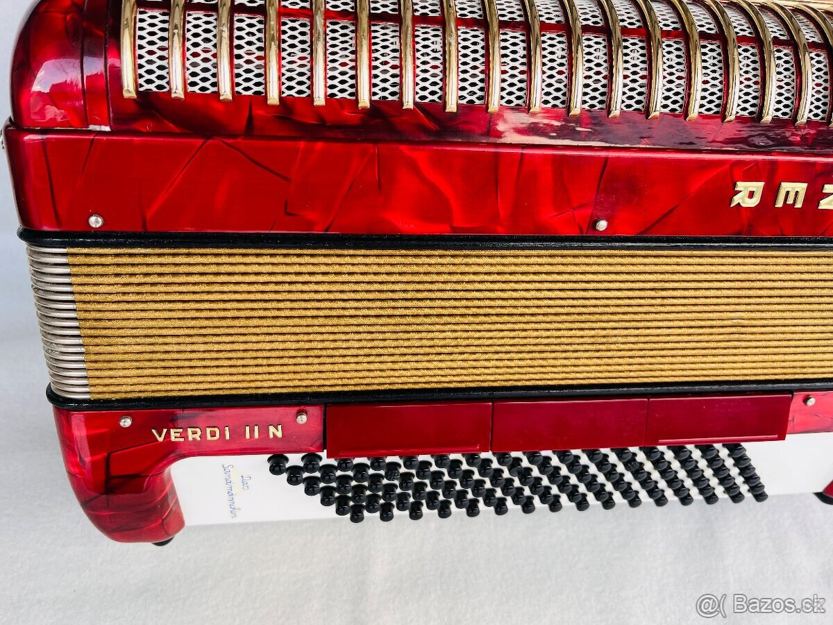 Predám akordeón Hohner Verdi II N- 96 Basový - Made in Germa - 10