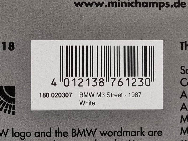 BMW E30 M3 1987 1:18 Minichamps - 10