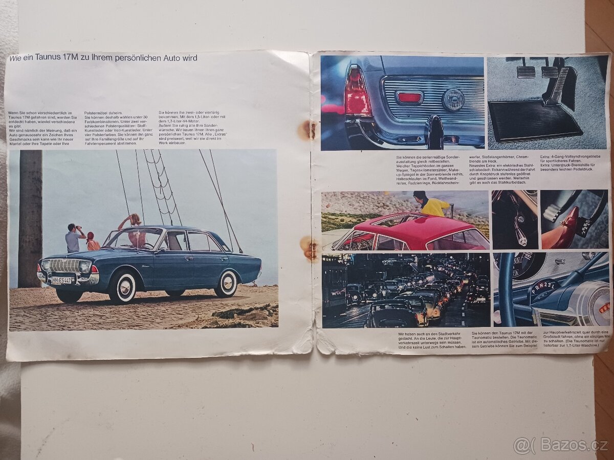 Dobové retro prospekty, manuály Ford Taunus, Cortina, Consul - 10
