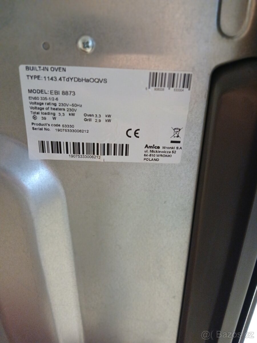 Vestavěná multifunkční trouba Amica TOP stav - 10