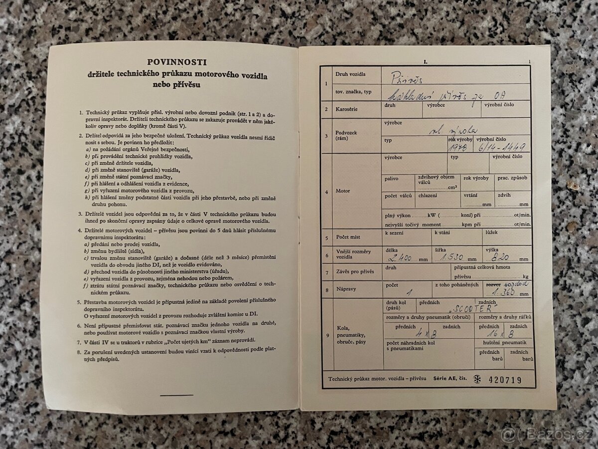 Přívěsný vozík 750kg - 10