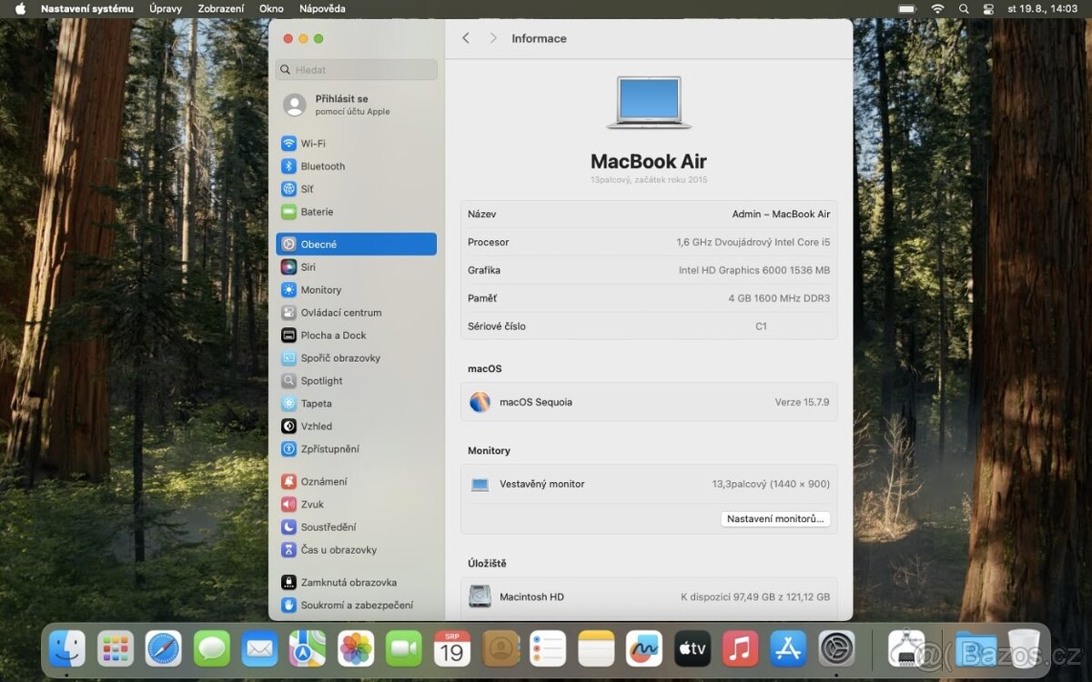 Apple MacBook Air 13" (2015), i5, 4GB, 128GB SSD - 10