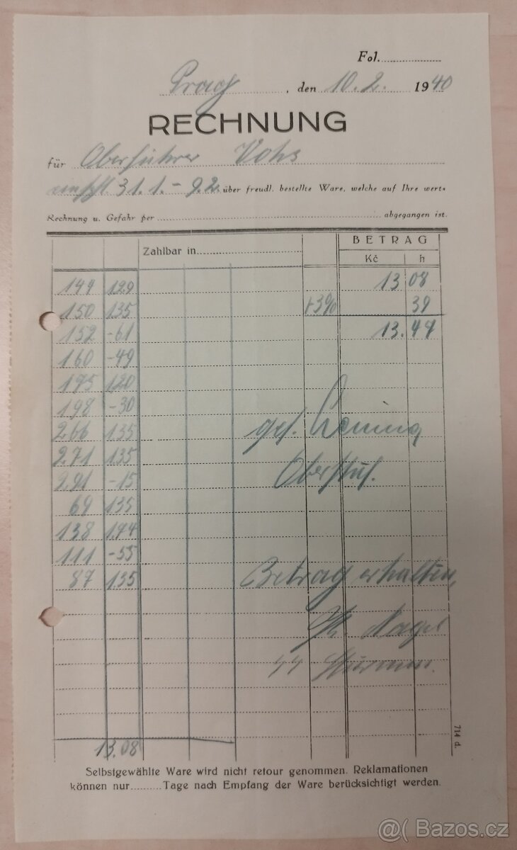 DOKUMENTY PO GENERÁL SS BERNHARD VOSS 2 - 10